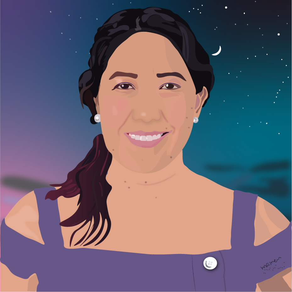 Martha Irene Saladino, astrophysicist, astronomer, digital illustration